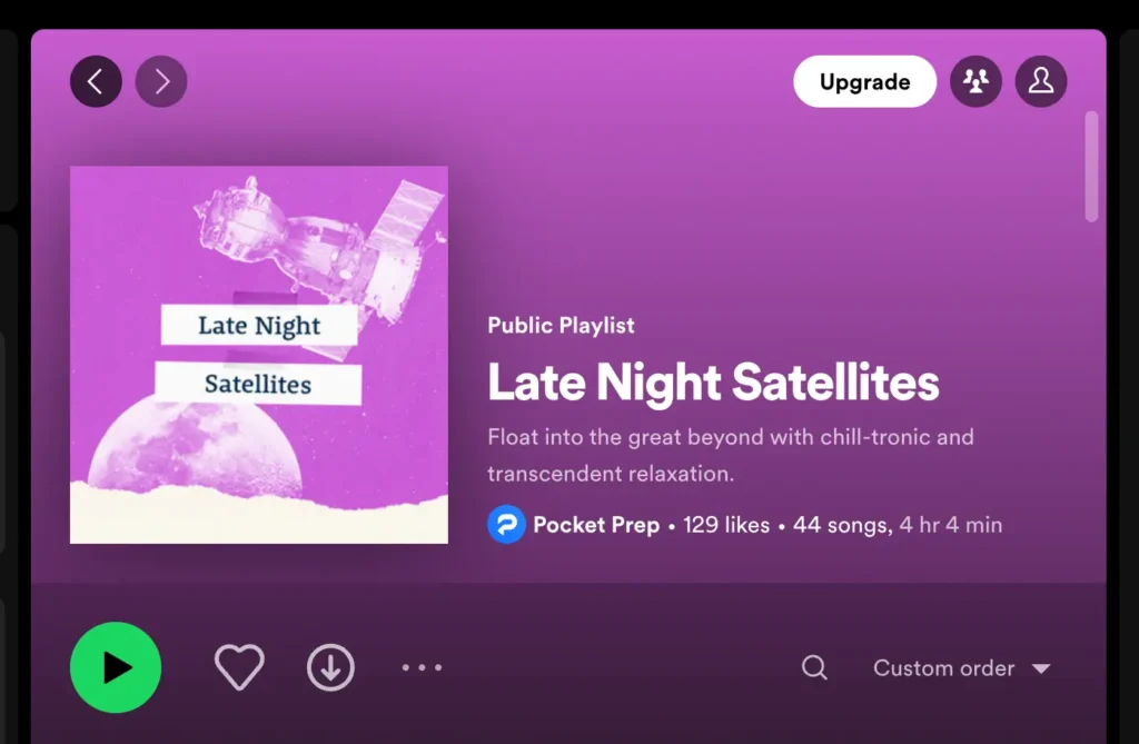 Late Night Satellites-Best Spotify playlists for study sessions